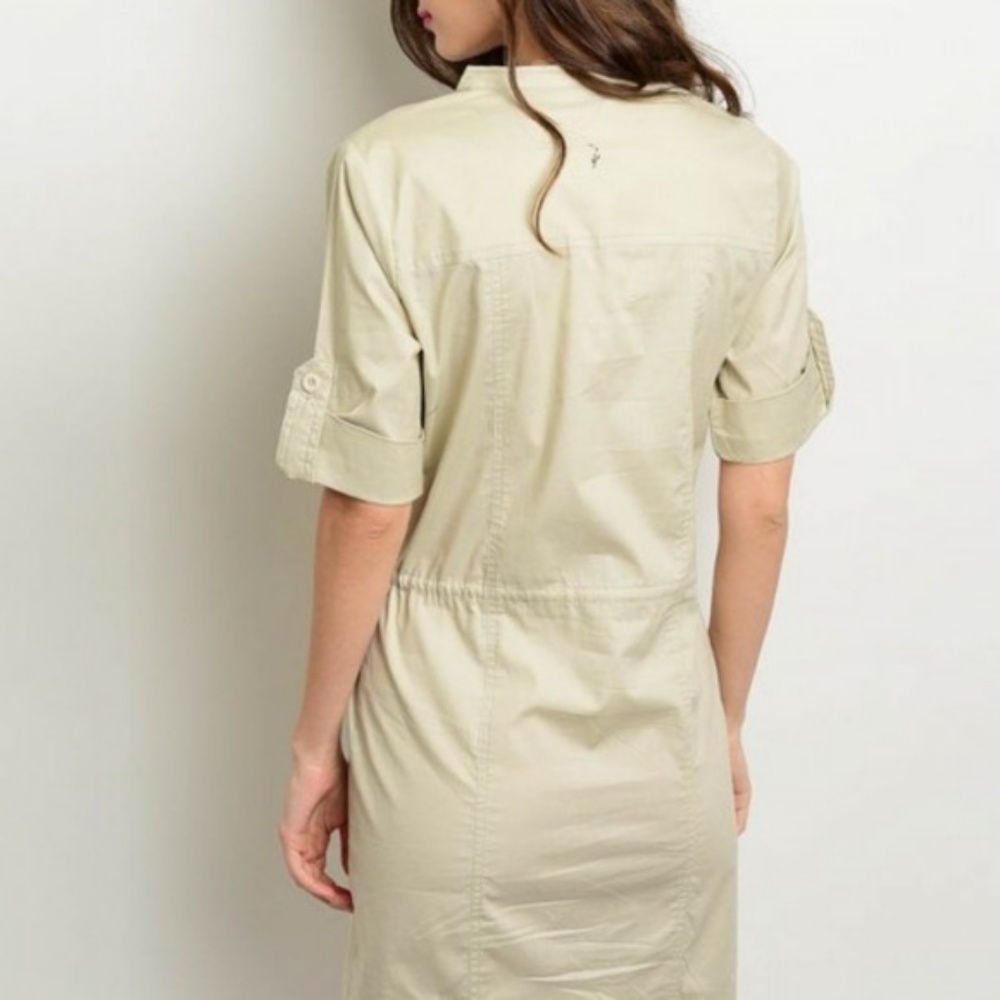 Beige Shirt Dress***LAST ONE*** - Picture 2 of 2